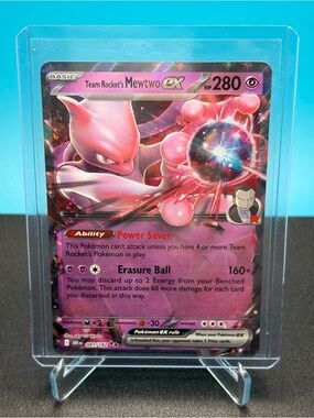 Pokemon Team Rocket's Mewtwo ex Holo Trading Card
